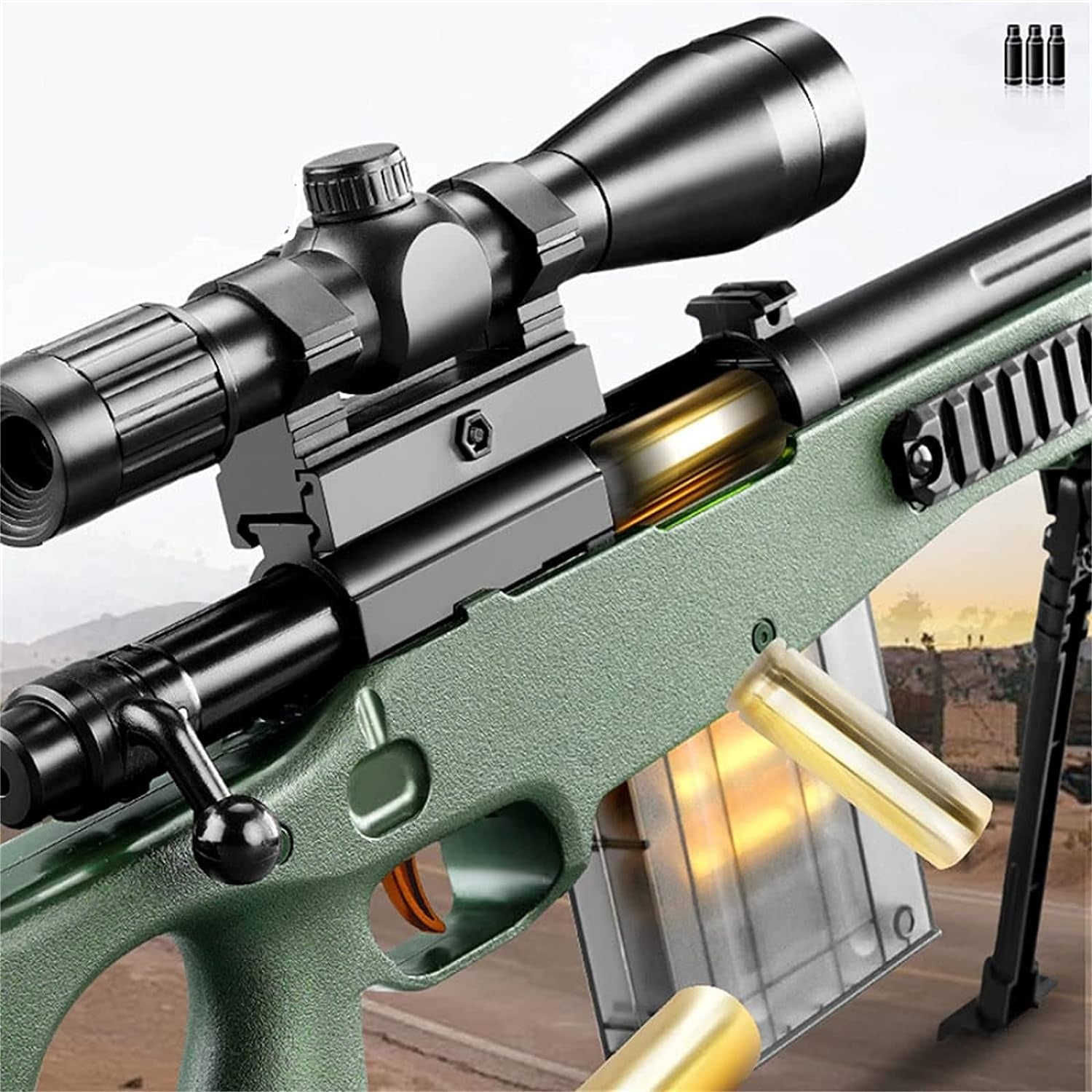 Sniper Rifle Toy Gun Sniper Gun Manual Toy Gun EVA Soft Bullet Sniper Gun Wind Toy Gun Sniper Life Weapon