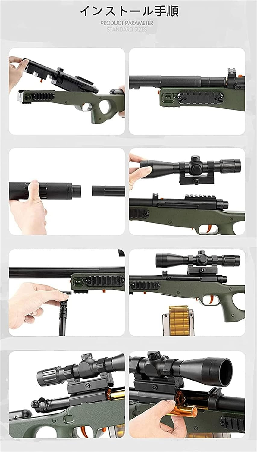 Sniper Rifle Toy Gun Sniper Gun Manual Toy Gun EVA Soft Bullet Sniper Gun Wind Toy Gun Sniper Life Weapon