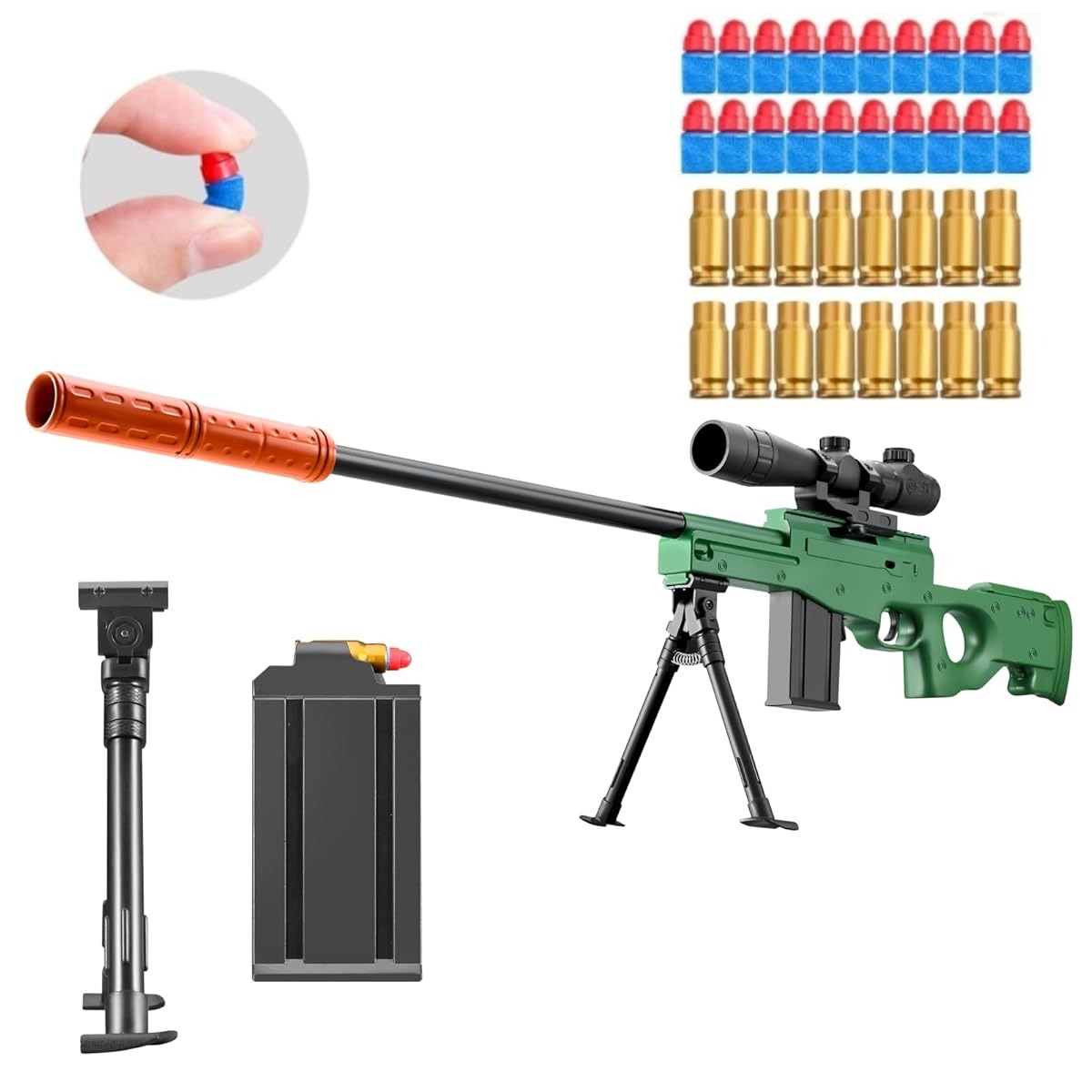 Sniper Rifle Toy Gun Sniper Gun Manual Toy Gun EVA Soft Bullet Sniper Gun Wind Toy Gun Sniper Life Weapon