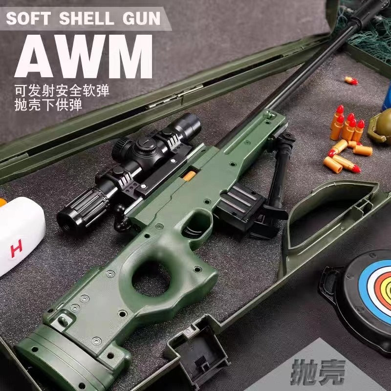 Sniper Rifle Toy Gun Sniper Gun Manual Toy Gun EVA Soft Bullet Sniper Gun Wind Toy Gun Sniper Life Weapon