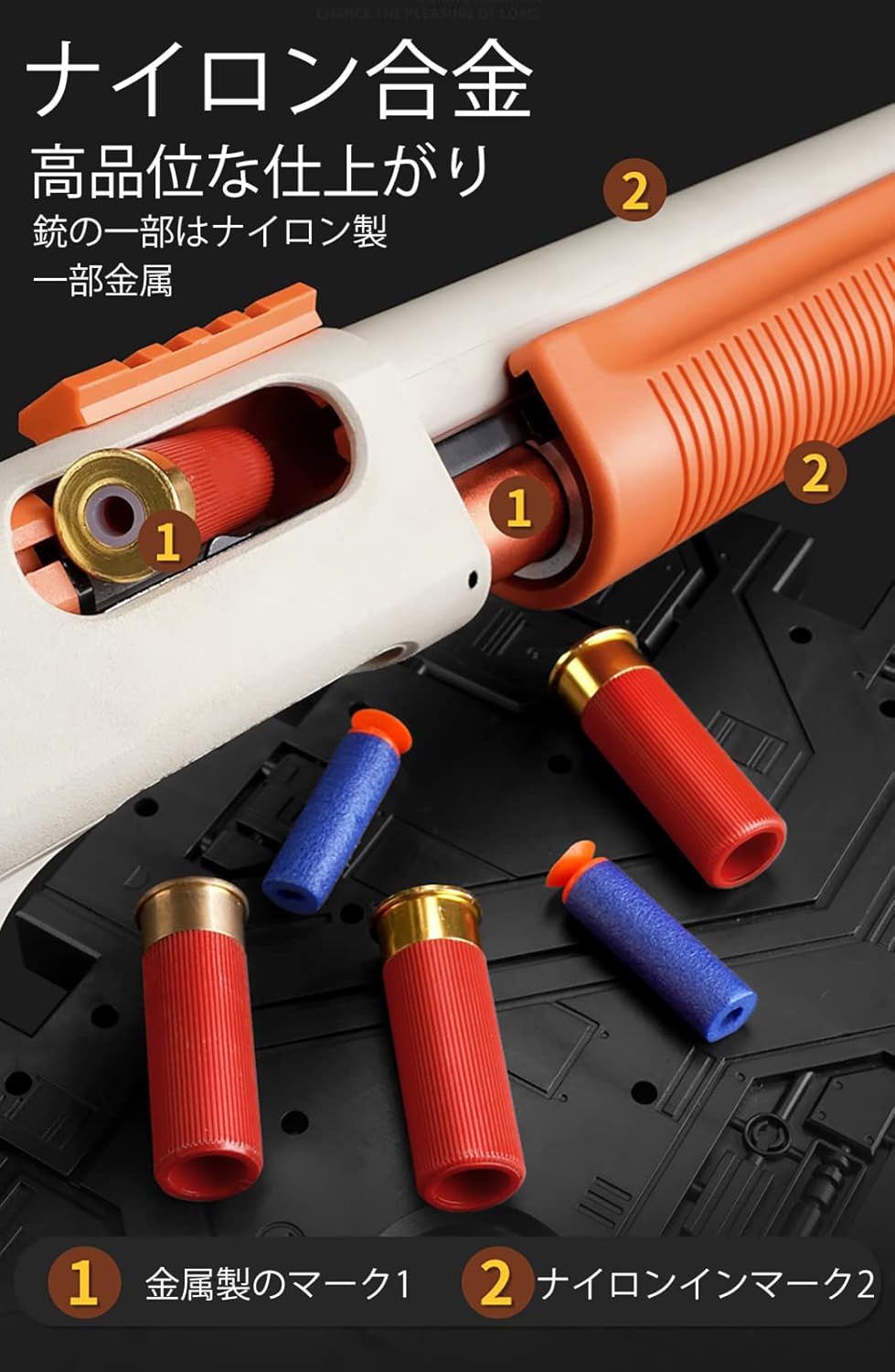 SHELL EJECT SOFT DART Shotgun Style Toy Gun Blowback Shells Reproduction  Genuine Manual  Outdoor Kids Toy