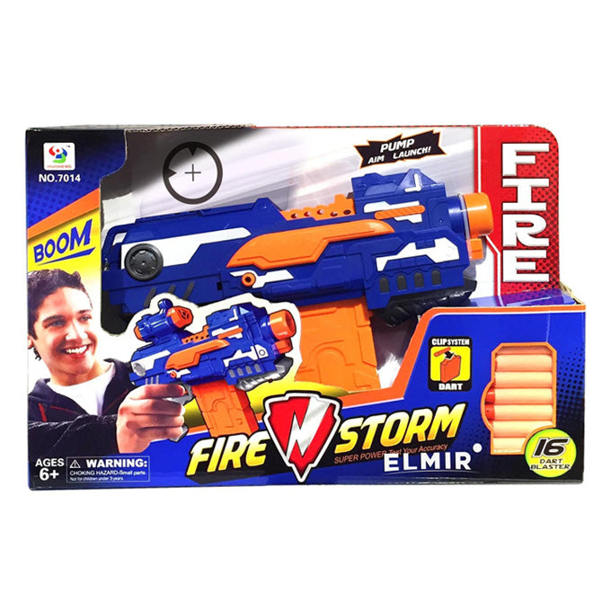 Fire Storm 16 Soft Dart Blaster Clip Gun - Toymallpk