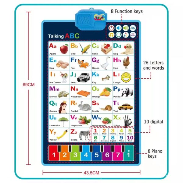 7 in 1 Kids Interactive Learning Chart - Toymallpk