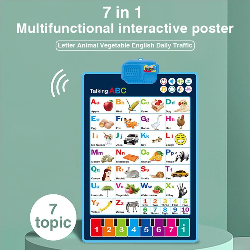 7 in 1 Kids Interactive Learning Chart - Toymallpk