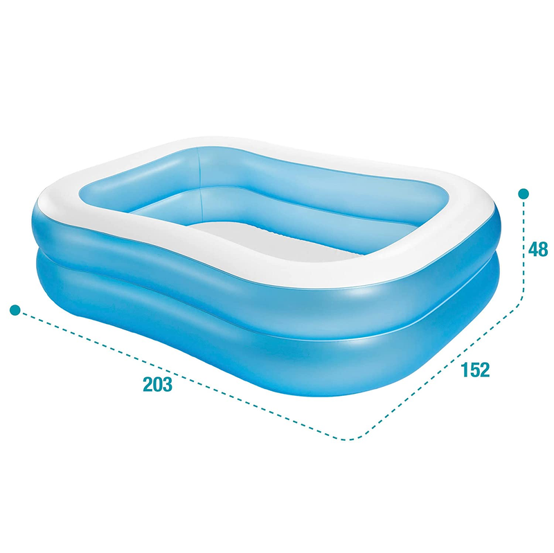 57180 Intex Swim Center Family Swimming Pool White Blue (80"X60"X19")