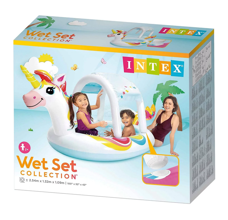INTEX Unicorn Spray Pool ( 100" x 52" x 42" )