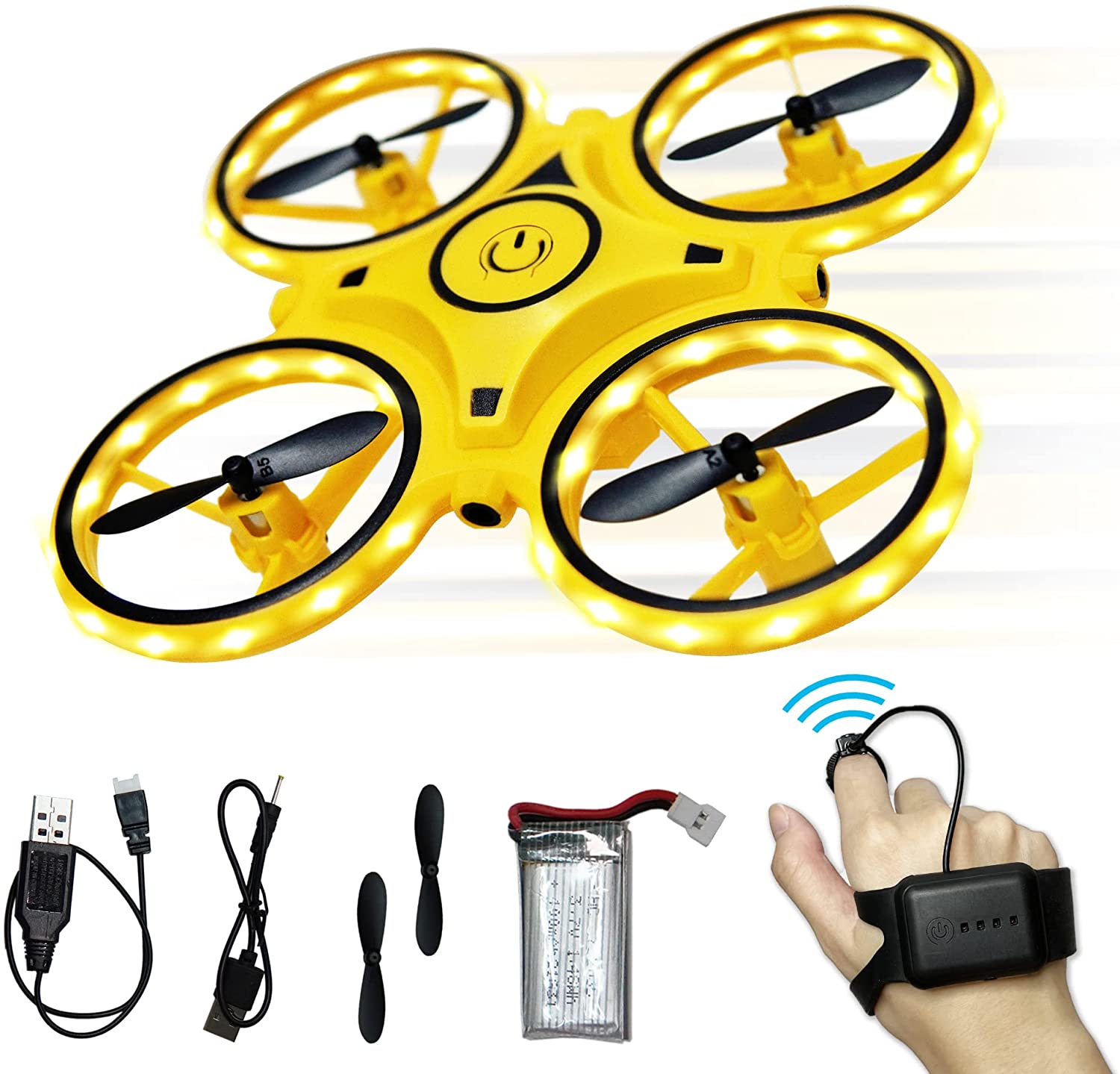 Gesture control mini drone flying toy 2.4G Gravity sensor Hand controlled Drone - Toymallpk