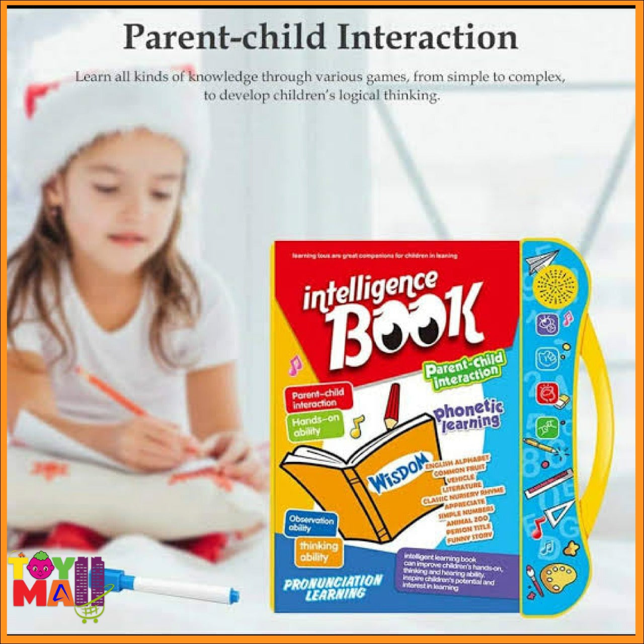 Intelligence study book with sounds for kids - Toymallpk