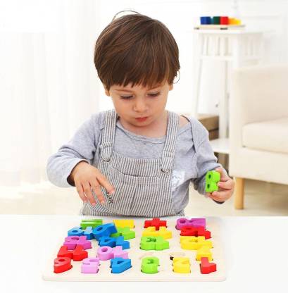 Wooden Numbers Puzzle Board Toy